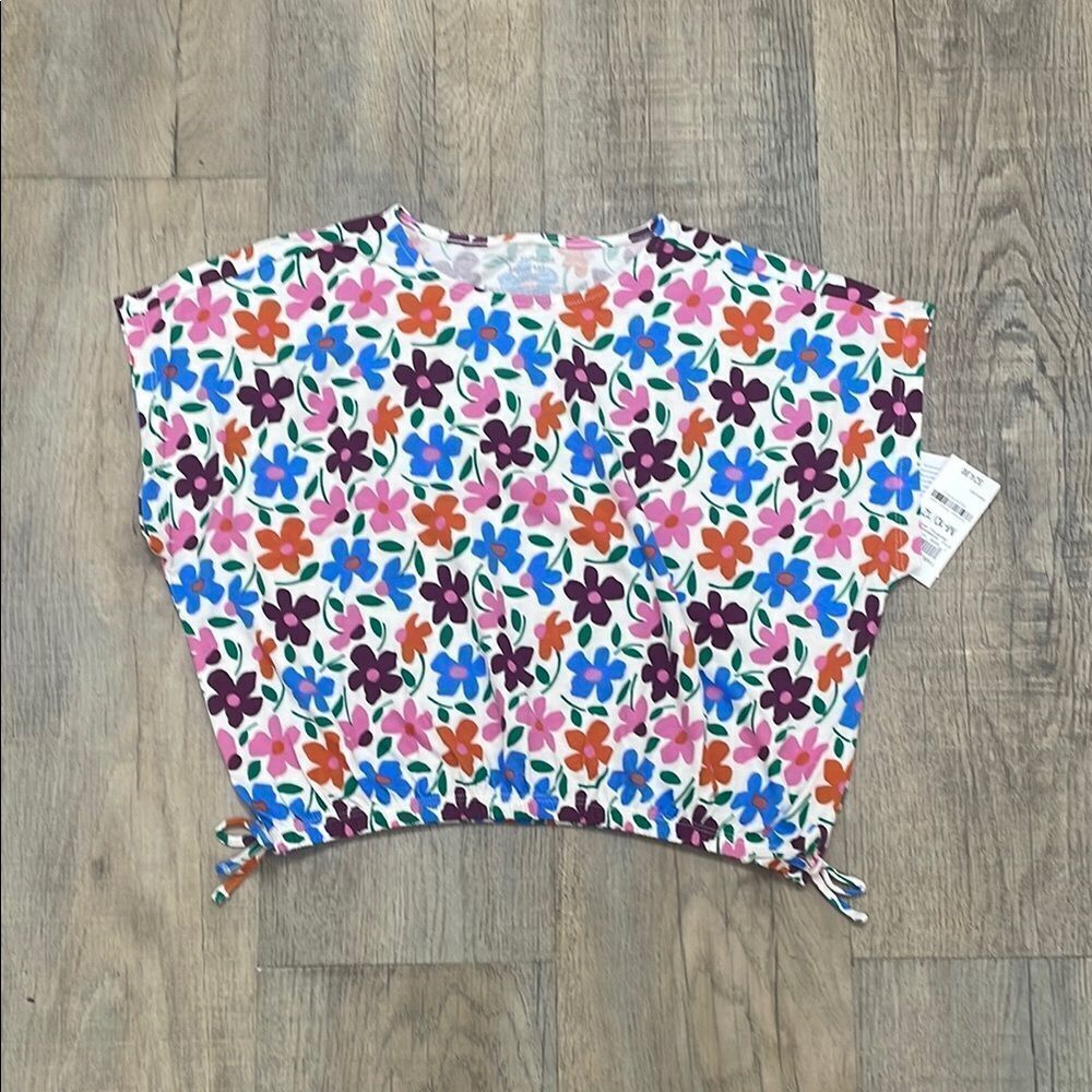 Epic Threads Girls floral ties shirt